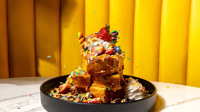 Place 2 Be Fruity Pebbles French Toast
